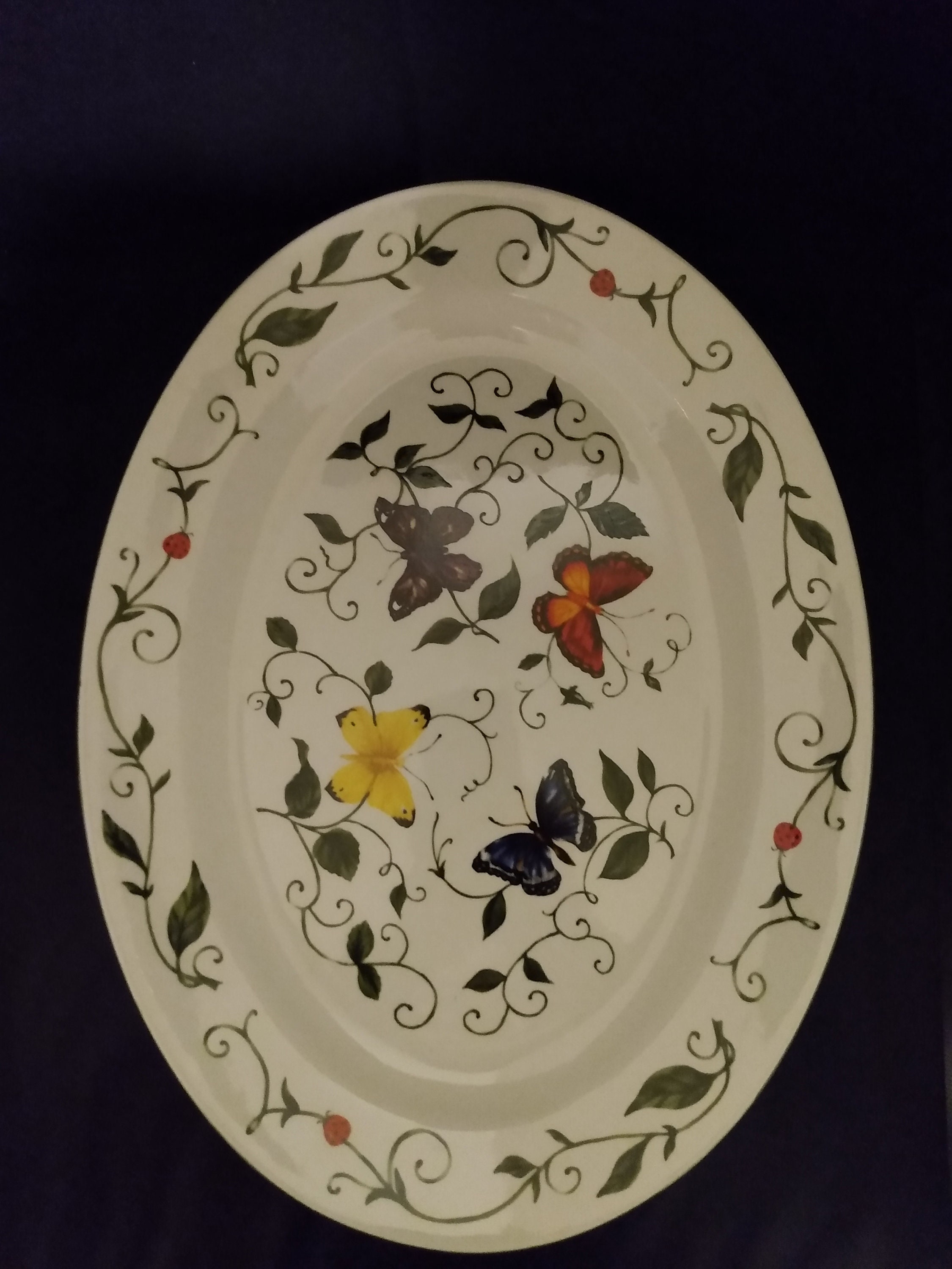 Tabletops Unlimited Butterfly Platter and Serving Bowl Etsy