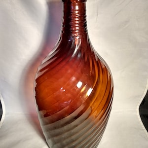 1930 Swirl Gallon Jug Owens Illinois Amber Brown Glass