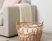 Rattan Basket Storage Baskets Hand Made Wicker Basket Living Room And Bathroom Gift For Her