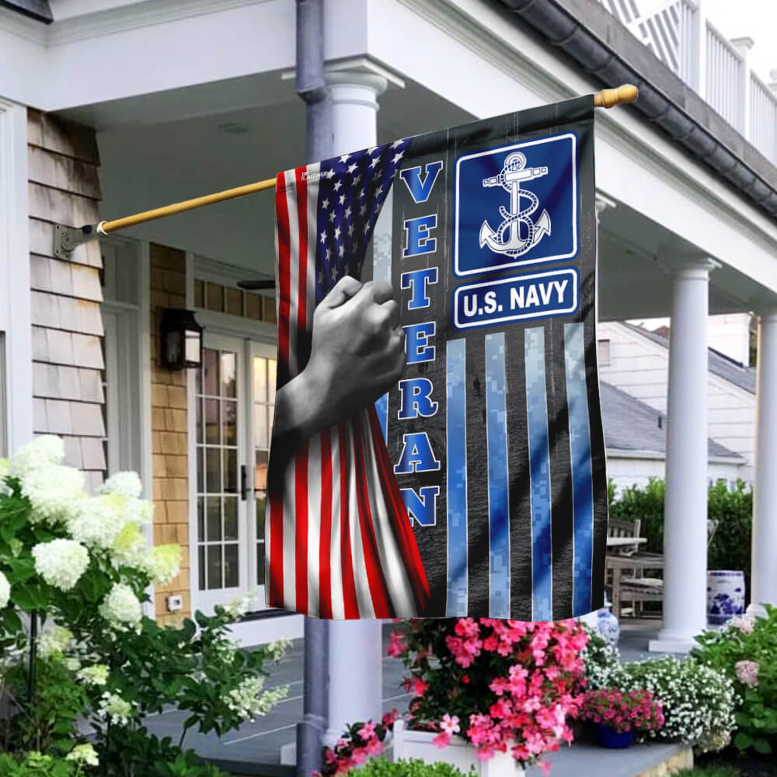 US Navy Veteran Flagge Gartenflaggen Hausflagge | Etsy