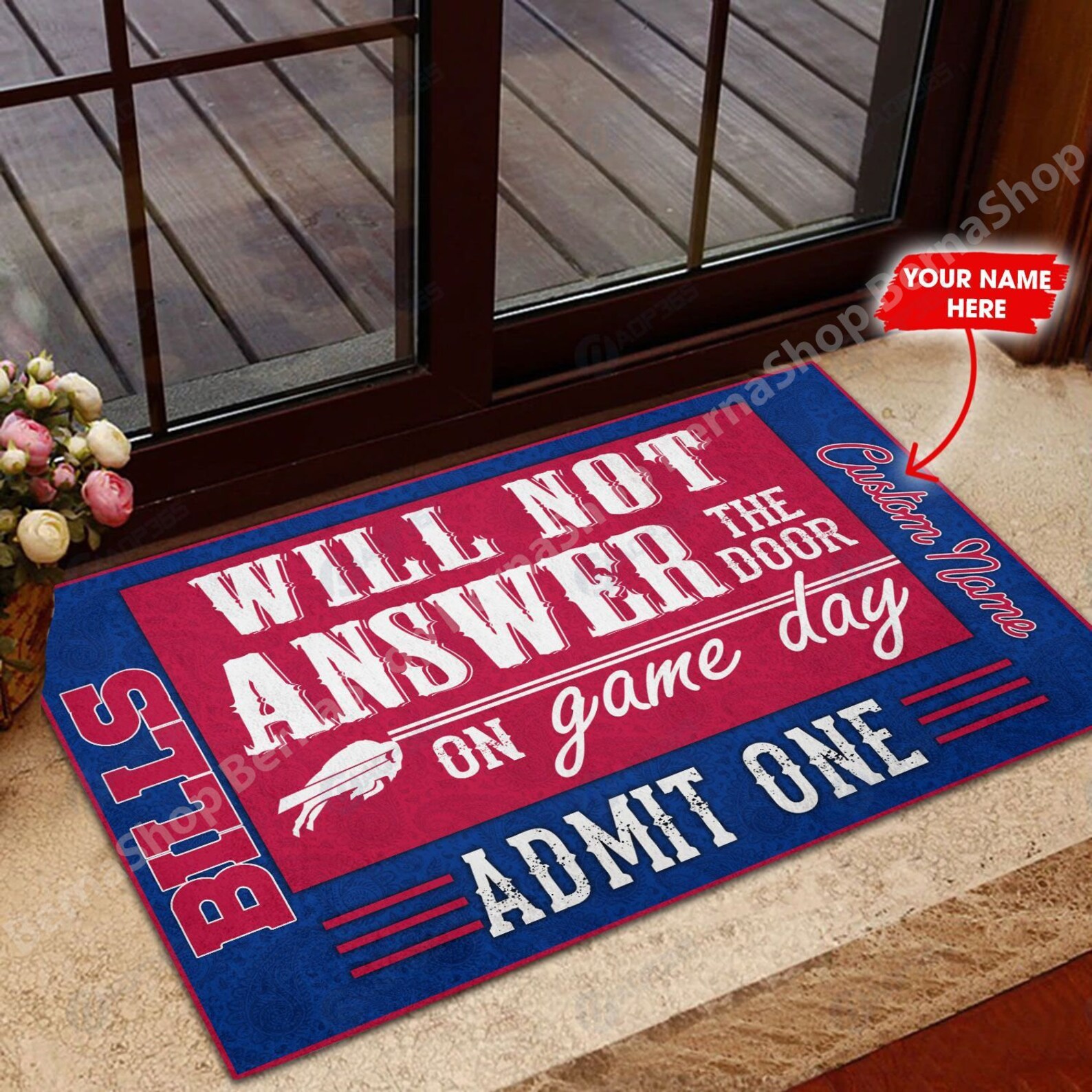 Buffalo Bills Doormat Buffalo Bills Mat Buffalo Etsy
