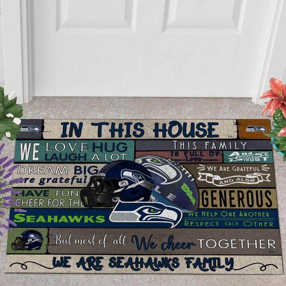 Seattle Seahawks Doormat Seattle Seahawks Mat Etsy
