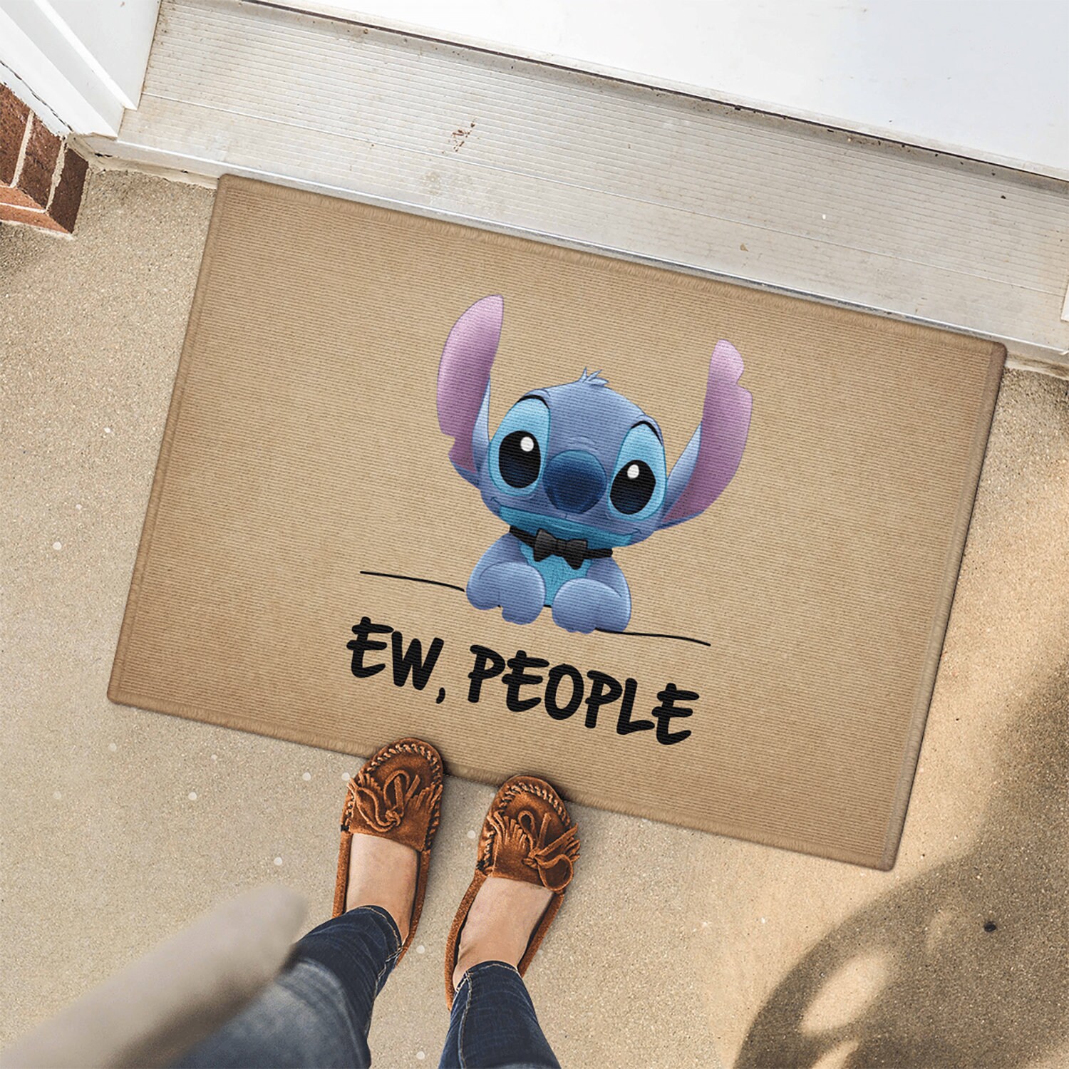 Disney Stitch Ew People Doormat Disney Stitch Mat Etsy