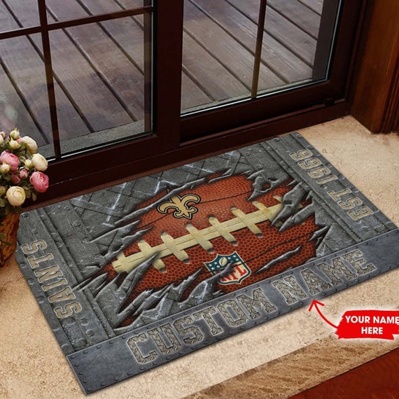 New Orleans Saints Doormat New Orleans Saints Mat Etsy