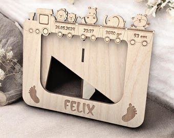 Personalized baby gift | Baby photo frame with birth details | Nursery picture frame | Personalized baby gift