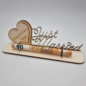 Wedding gift | Money gift Just married | personalized | Wedding gift with desired engraving | Money gift wedding & registry office