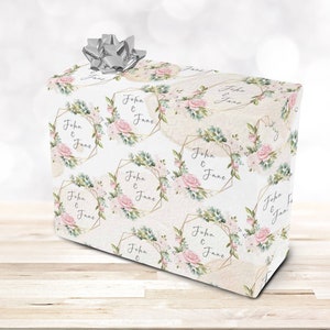 Papel de embrulho personalizado para casamento, papel de embrulho para presente de casamento, papel de embrulho para presente do noivo, papel de embrulho com nome personalizado, papel de embrulho para presente de madrinha de casamento
