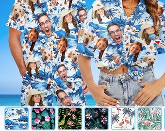 Personalized Photo Hawaiian Shirt: Couples Matching Aloha Shirt
