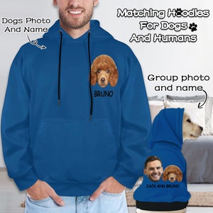 Custom Dog Hoodie, Custom Pet Owner Matching Hoodie, Personalized Photo Hoodie, Pet Face Shirt, Gift for Dog Mom, Pet Sweatshirt