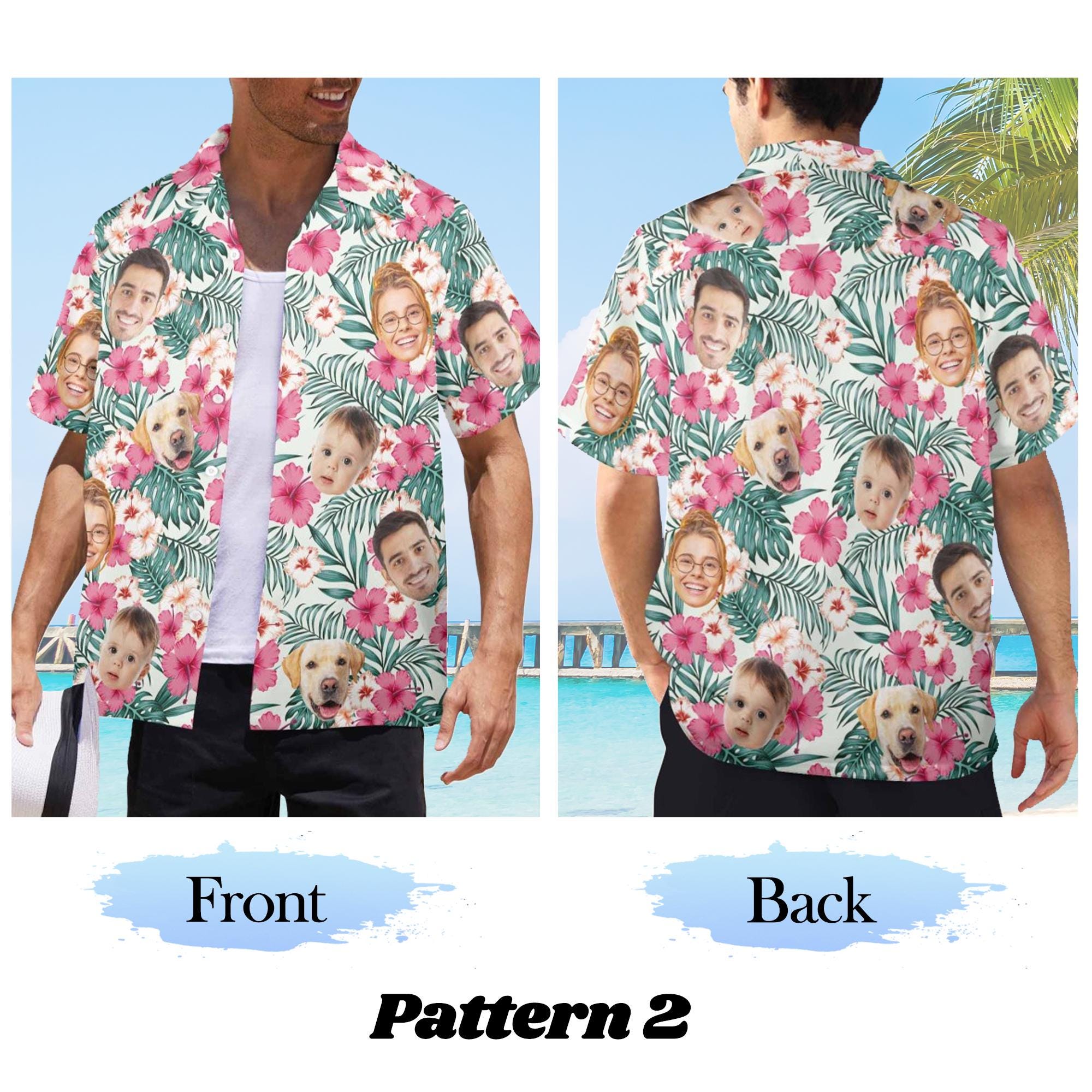 Custom Face Hawaiian Shirt, Personalized Photo Print Aloha Shirt