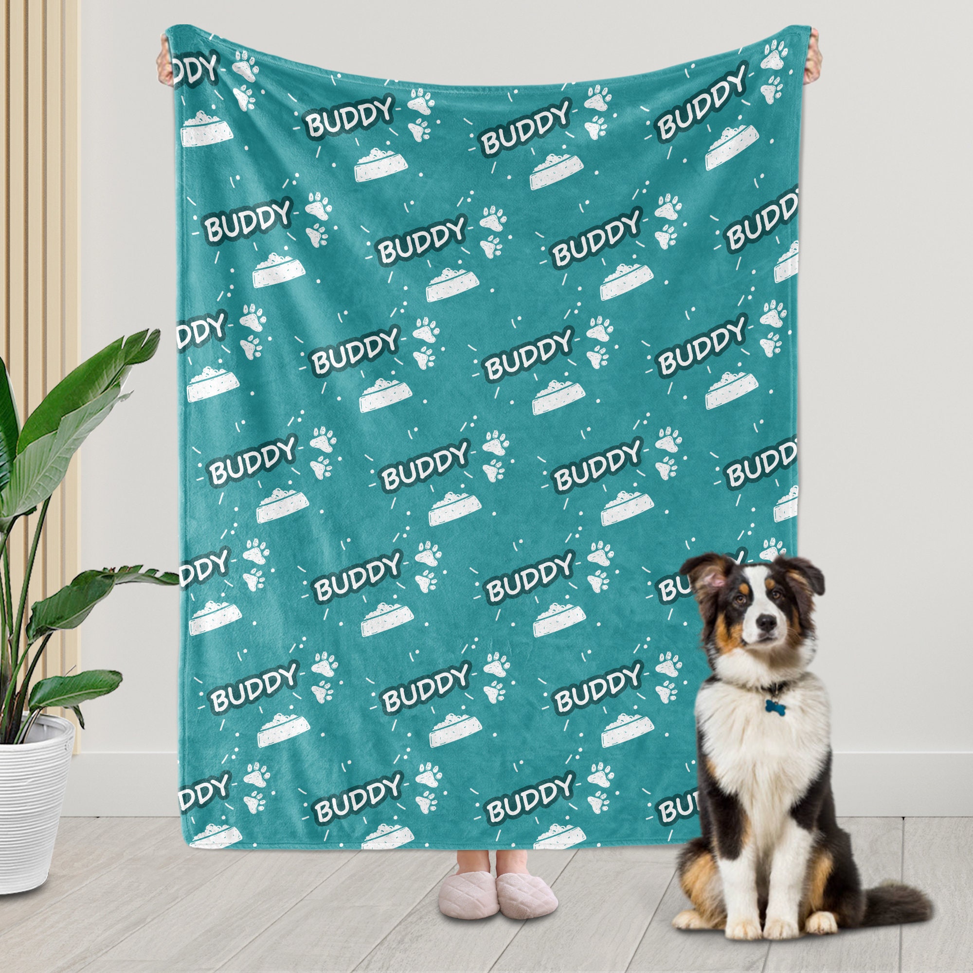 Pet Name Blanket, Blankets Personalized, Dogs Cats Names Blanket, Gift for  Dog Dad, Dog Blanket With Name, Cat Blanket Personalized 