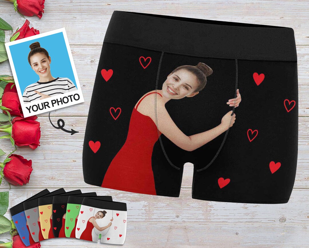 Personalized Photo Boxer Briefs Custom Underwear With Face Etsy