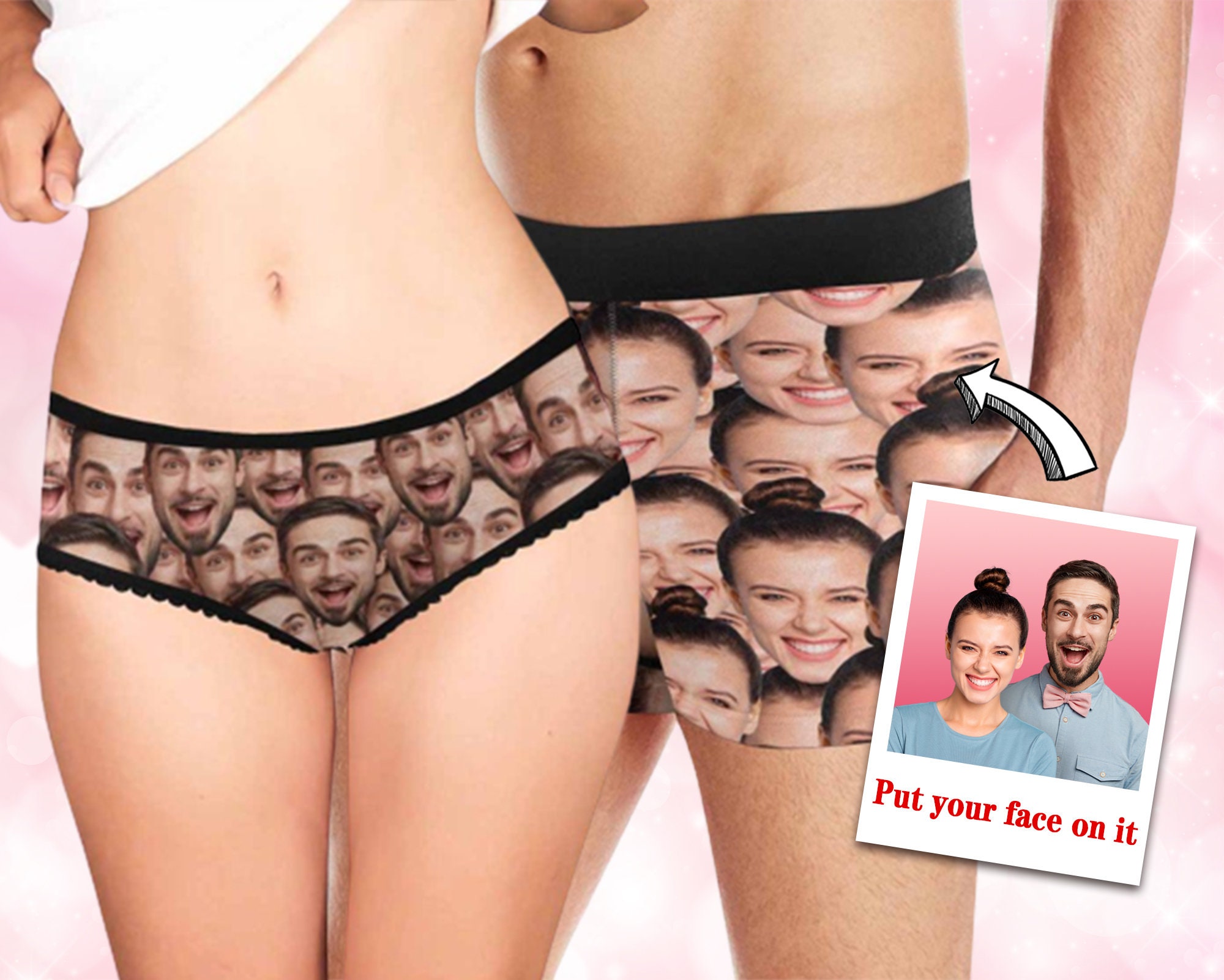Print Funny Face on Underwear,Personalised Christmas Panties