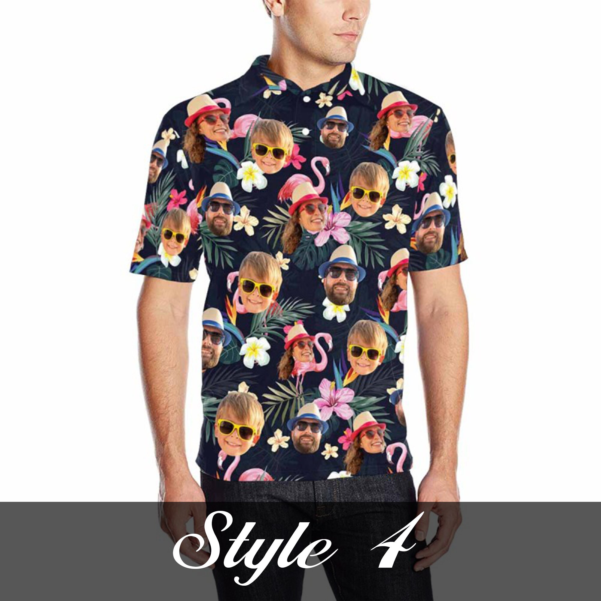 Discover Custom Hawaiian Polo Shirt with Face Custom Face Shirt