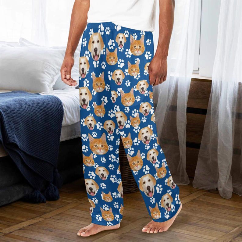 Custom Pet Portrait Pajama Pants: Dog & Cat Photo PJs with Pocket bild 7