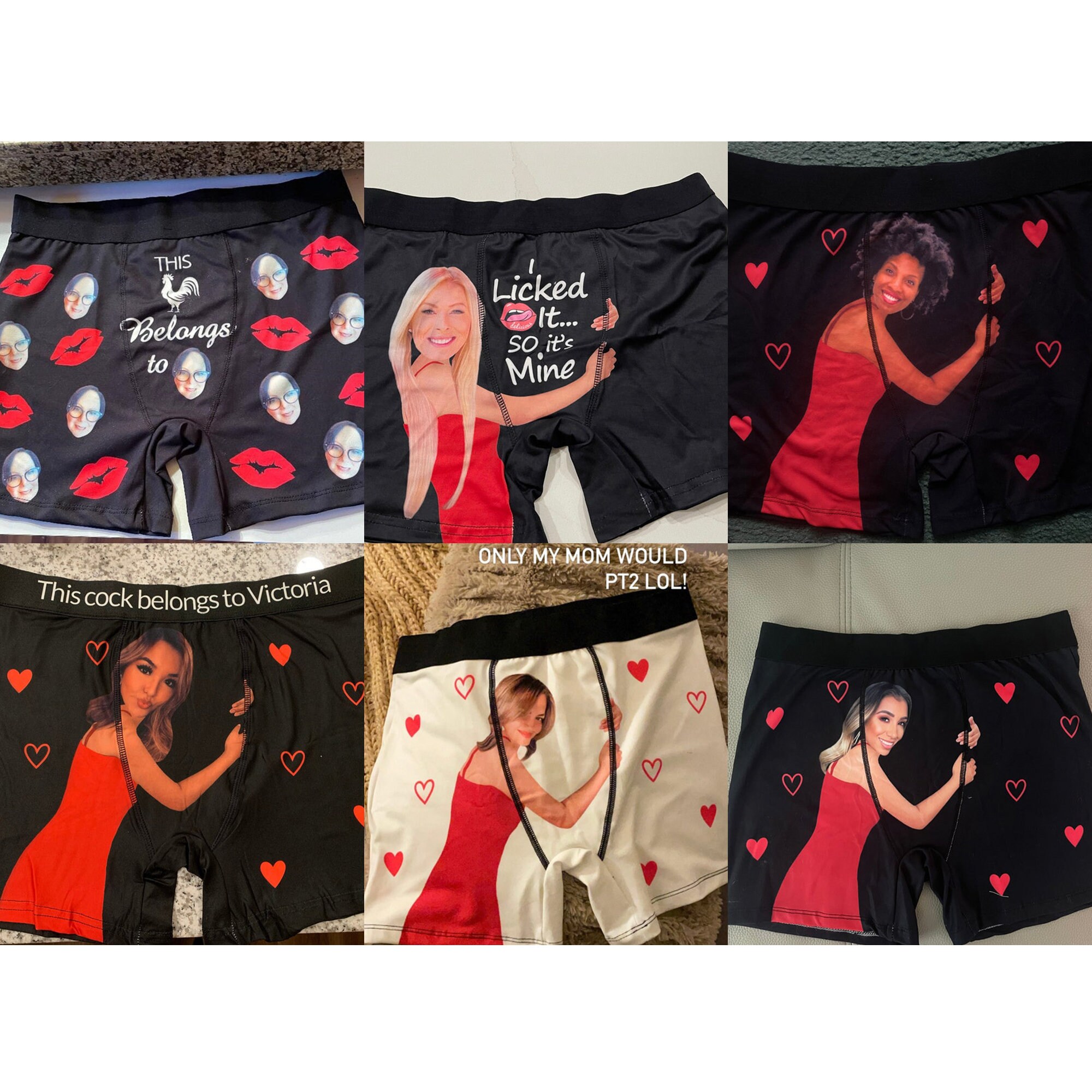 Personalized Couple Matching Underwear Gift, Custom Photo Face Panties,  Girlfriend Face Panties, Boyfriend Boxer Briefs, Newlywed Sexy Gifts -   Canada