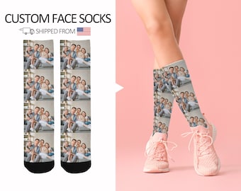 Custom Photo Socks,Custom Photo Sock,Personalized Family Socks,Picture on Socks,Custom Unique Gift For Mom Dad Family, Mother's Day Gifts