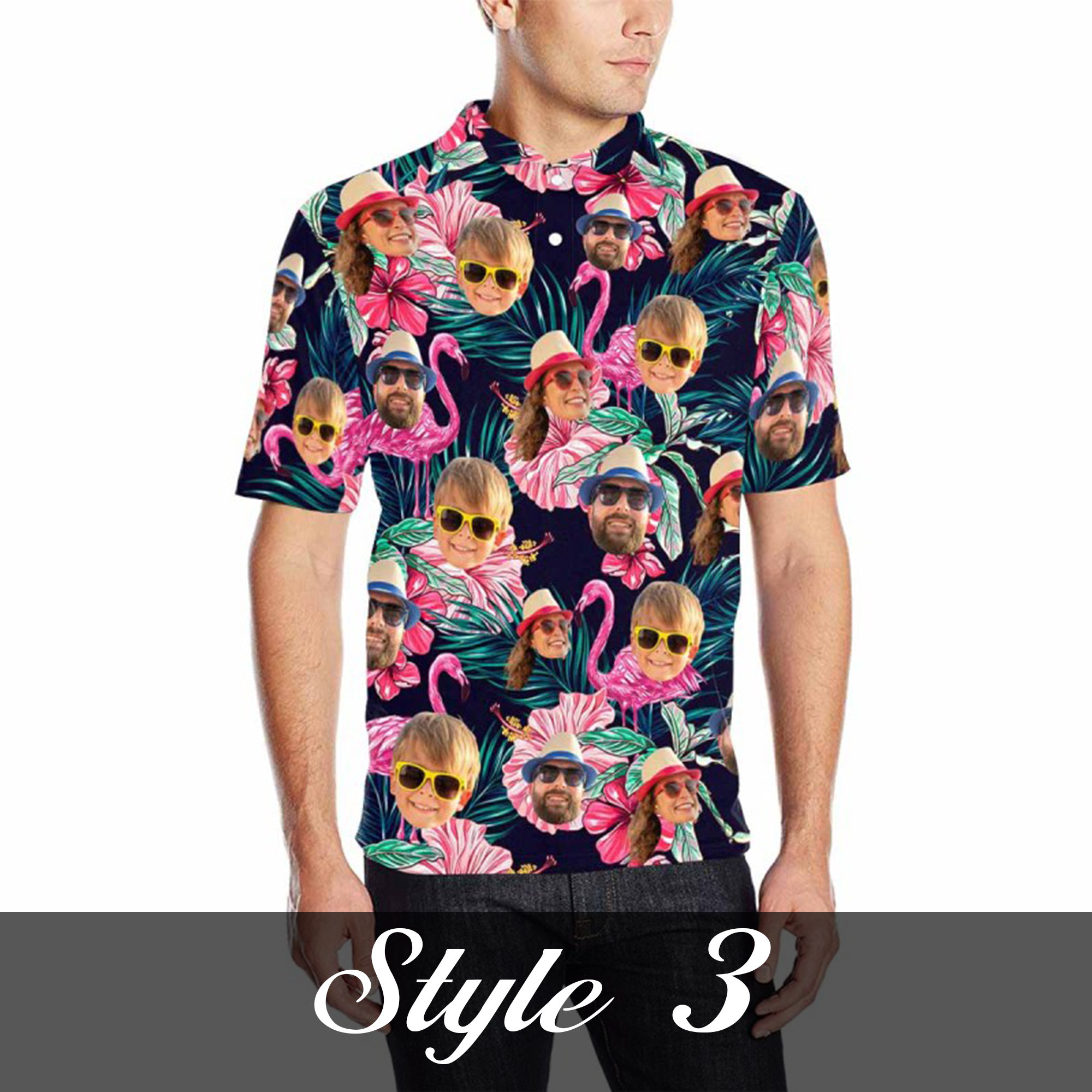 Custom Hawaiian Polo Shirt with Face Custom Face Shirt