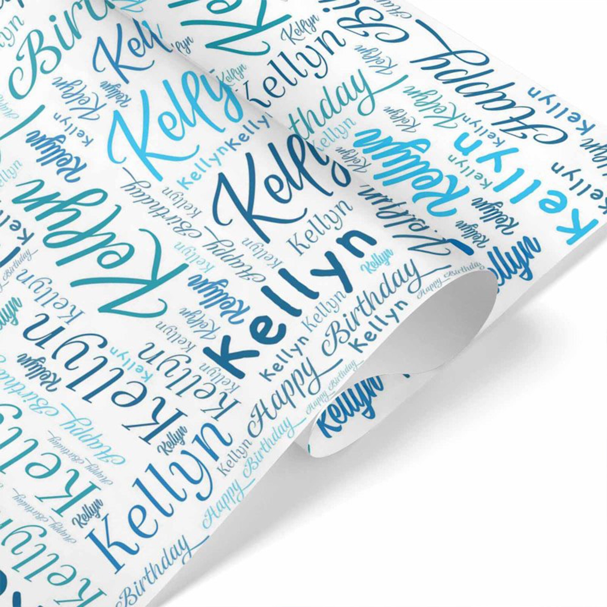 Custom Text Wrapping Paper: Personalized Name Gift Wrap - Etsy