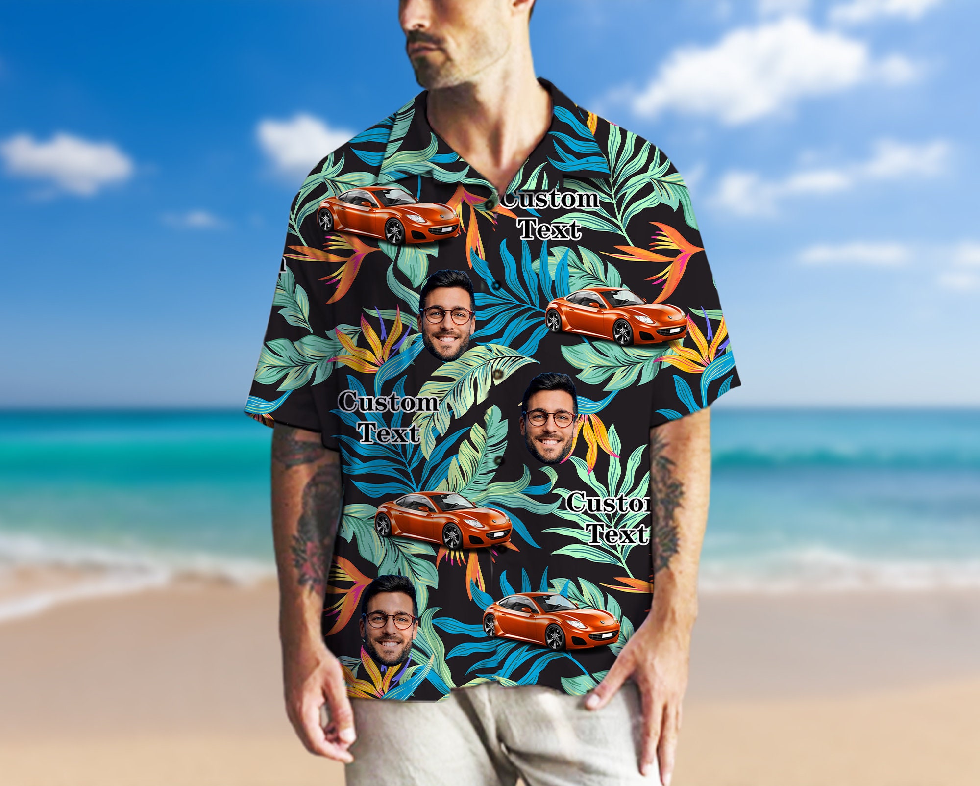 monogram hawaiian shirt