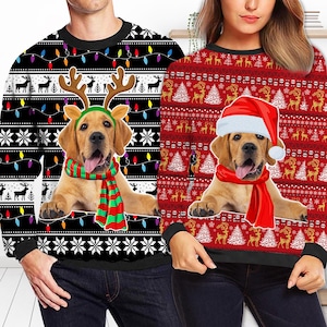 Custom Ugly Dog Christmas Sweater, Christmas Sweatshirt Personalized, Matching Christmas Sweatshirt Pet, Funny Christmas Gift For Pet Owners