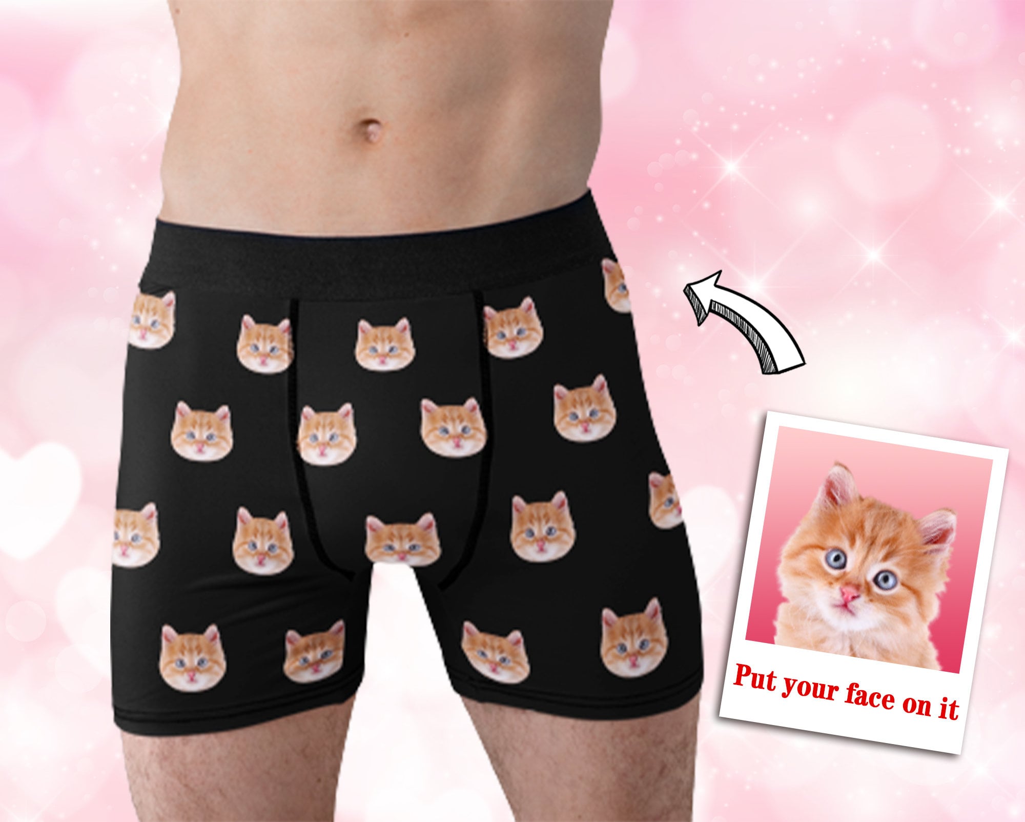 Personalised Boxer Shorts, Funny Boxers for Men, Valentines Day