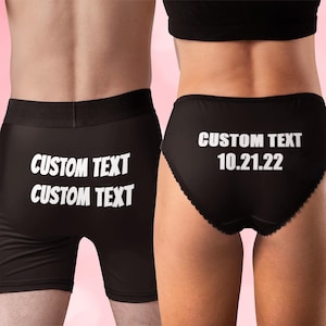 Personalized Funny Boxer Briefs: Custom Text Underwear Gift