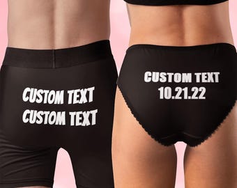 Personalized Funny Boxer Briefs: Custom Text Underwear Gift