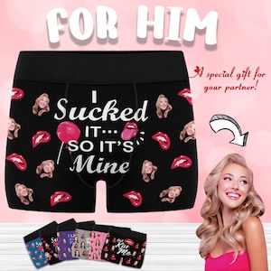 Custom Boxers with Face, Personalized  Photo Man&#39;s Underwear, Anniversary/Birthday/Wedding Gifts for Boyfriend/Husband, Valentine&#39;s Day Gift