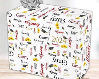 Personalized Graduate Gift Wrapping Paper, Custom Graduation Gift Wrap, Graduate Gift Wrapping Paper Graduation, Grad Wrapping Paper