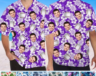 Custom Photo Hawaiian Shirt for Sport Team: Personalized American Football, Baseball, Softball Fan Shirts