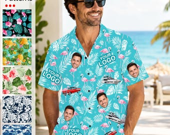 Personalized Logo/Car Hawaiian Shirt: Custom Face All Over Print Aloha Beach Party Shirt