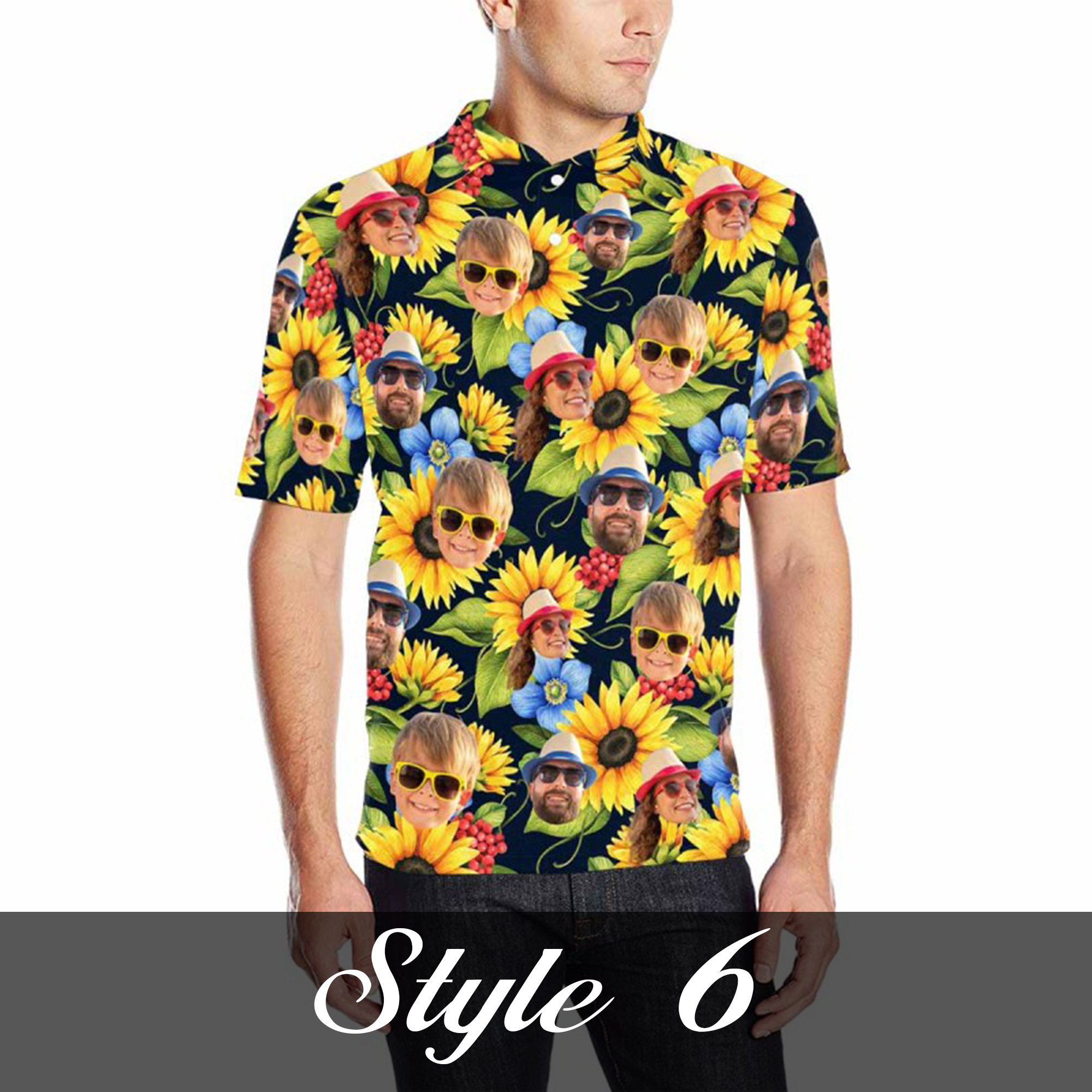 Discover Custom Hawaiian Polo Shirt with Face Custom Face Shirt