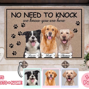 Custom Dog Doormat, Personalized Welcome Pets Mat, Funny Dogs Rugs, Gifts For Pet Lovers, Housewarming Gifts, Camping mat, Custom Kennel Mat