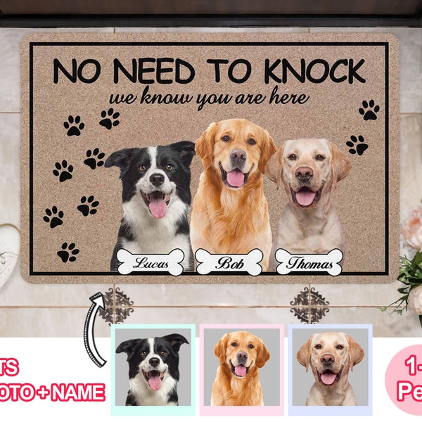 Custom Dog Photo Doormat: Personalized Pet Welcome Mat