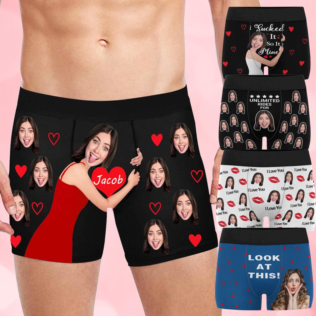 Custom Briefs Personalized Men's Boxer Briefs, Custom Face Underwear, Gift for ...