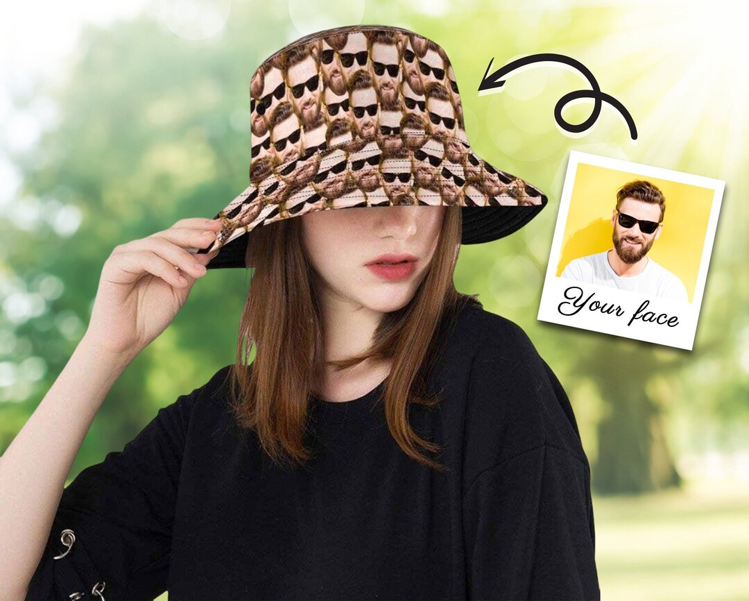 Custom Face Bucket Hat, Personalized Photo Bucket Hat, Bridal Party