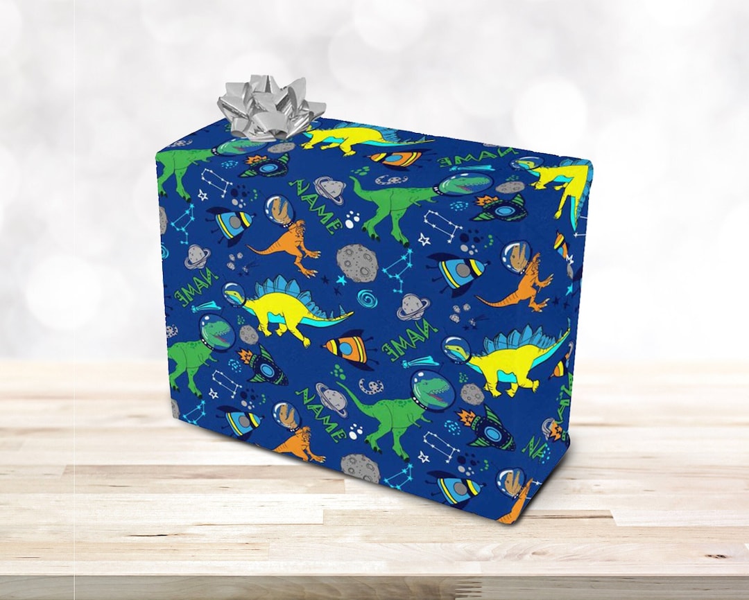Gift Wrapping Paper for Kids, Custom Dinosaur Wrapping Paper, Baby