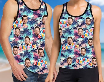 Custom Face Tank Top: Funny Birthday Gift, All Over Print
