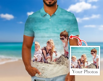 Add Your Photos on Polo Shirt, Custom Polo Shirt with Pictures, Funny Polo Shirt, Your Image Shirt, Custom Photo Shirt, Custom Golf Shirt