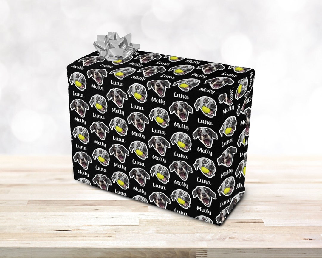 Face and Name Wrapping Paper, Gift Wrapping Paper, Personalized Paper