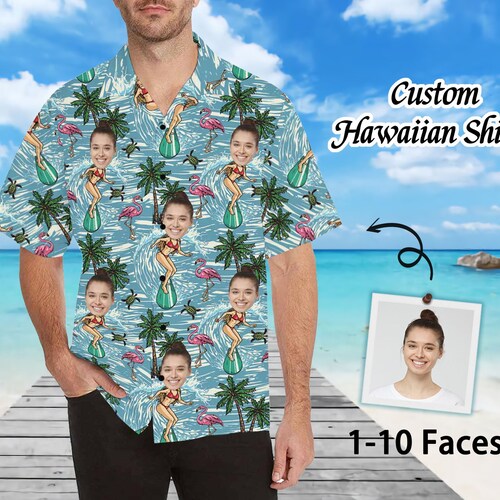 Custom Hawaiian Shirt With Face Custom Hawaiian Shirt for Men Etsy UK