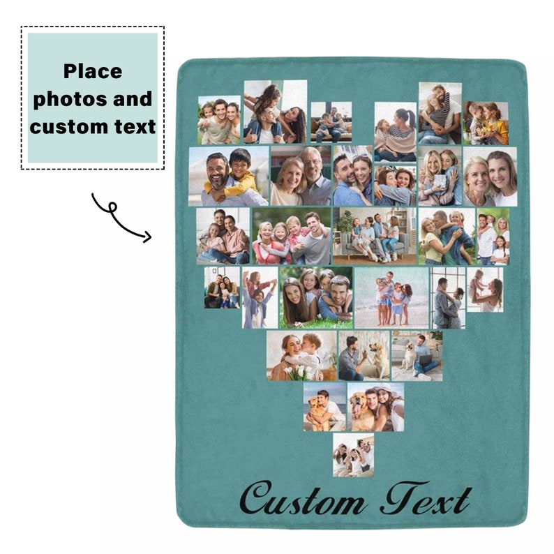 Custom Photo Blanket Picture Blankets Personalized Photo Etsy