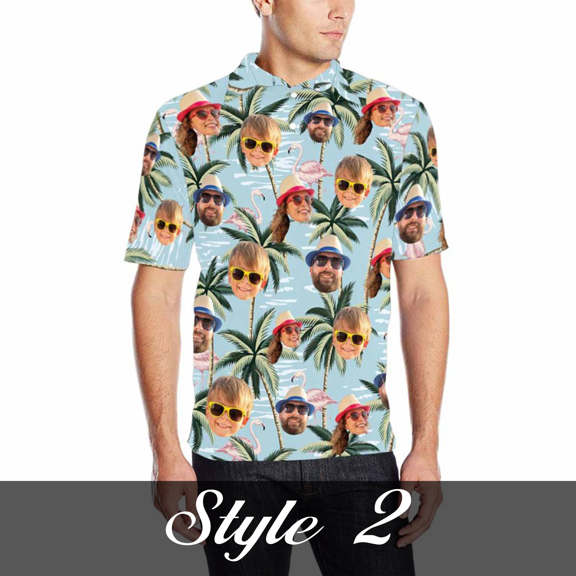 Discover Custom Hawaiian Polo Shirt with Face Custom Face Shirt