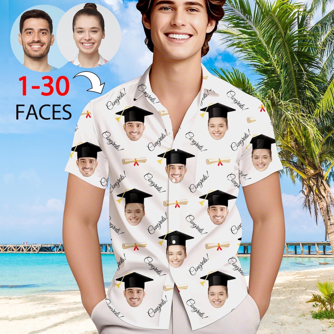 Camicia hawaiana personalizzata per la laurea: camicia Aloha con