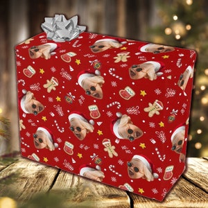 Weihnachtsgeschenkpapier, personalisiertes Geschenkpapier, benutzerdefiniertes Gesichtspapier, lustige Geschenkverpackung, Weihnachtsgeschenkverpackung, Fotopapier