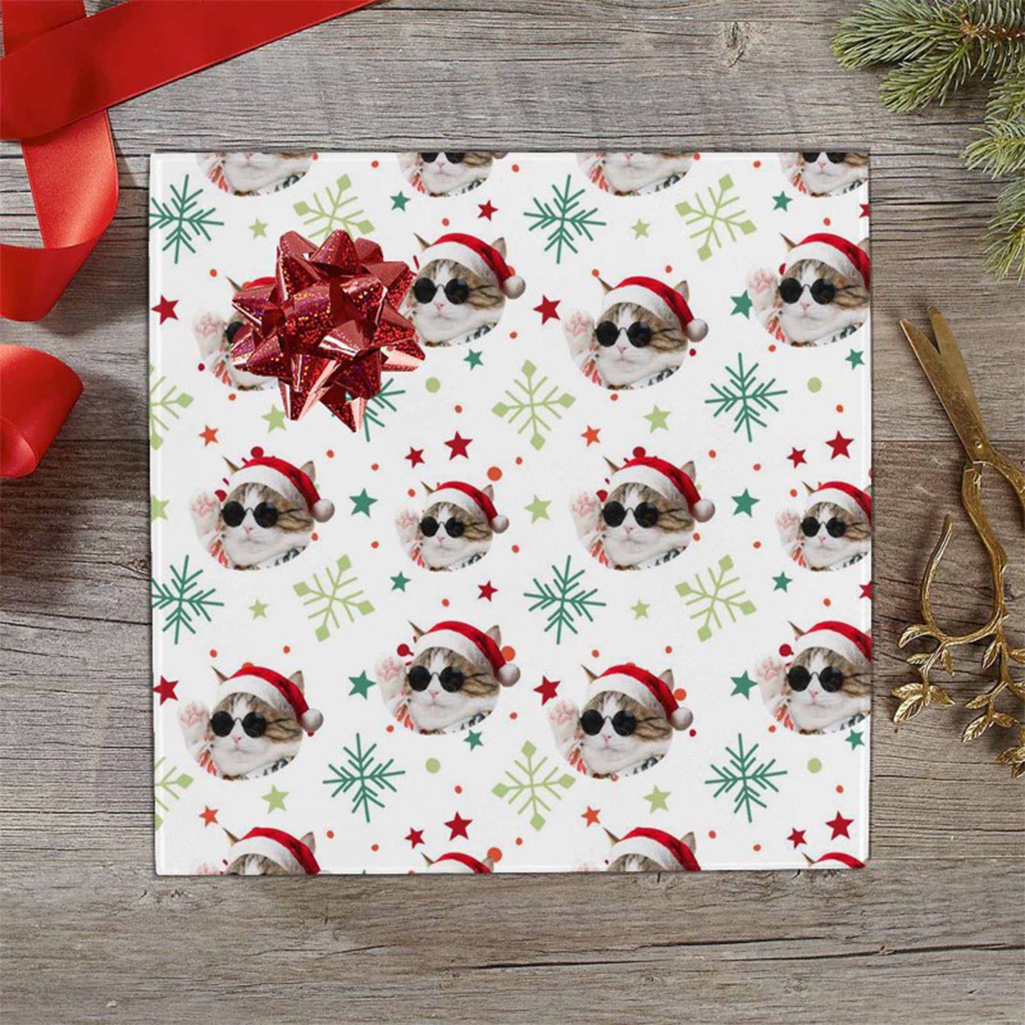 Christmas Wrapping Paper, Personalized Gift Paper, Custom Face Paper, Funny Gift Wrap, Xmas Gift Wrapping, Photo Wrapping Paper