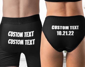 Custom Funny Boxers Briefs for Men Boy, Personalized Novelty Underwear with Custom Text, Anniversary/Birthday/Wedding/Valentine's Gifts