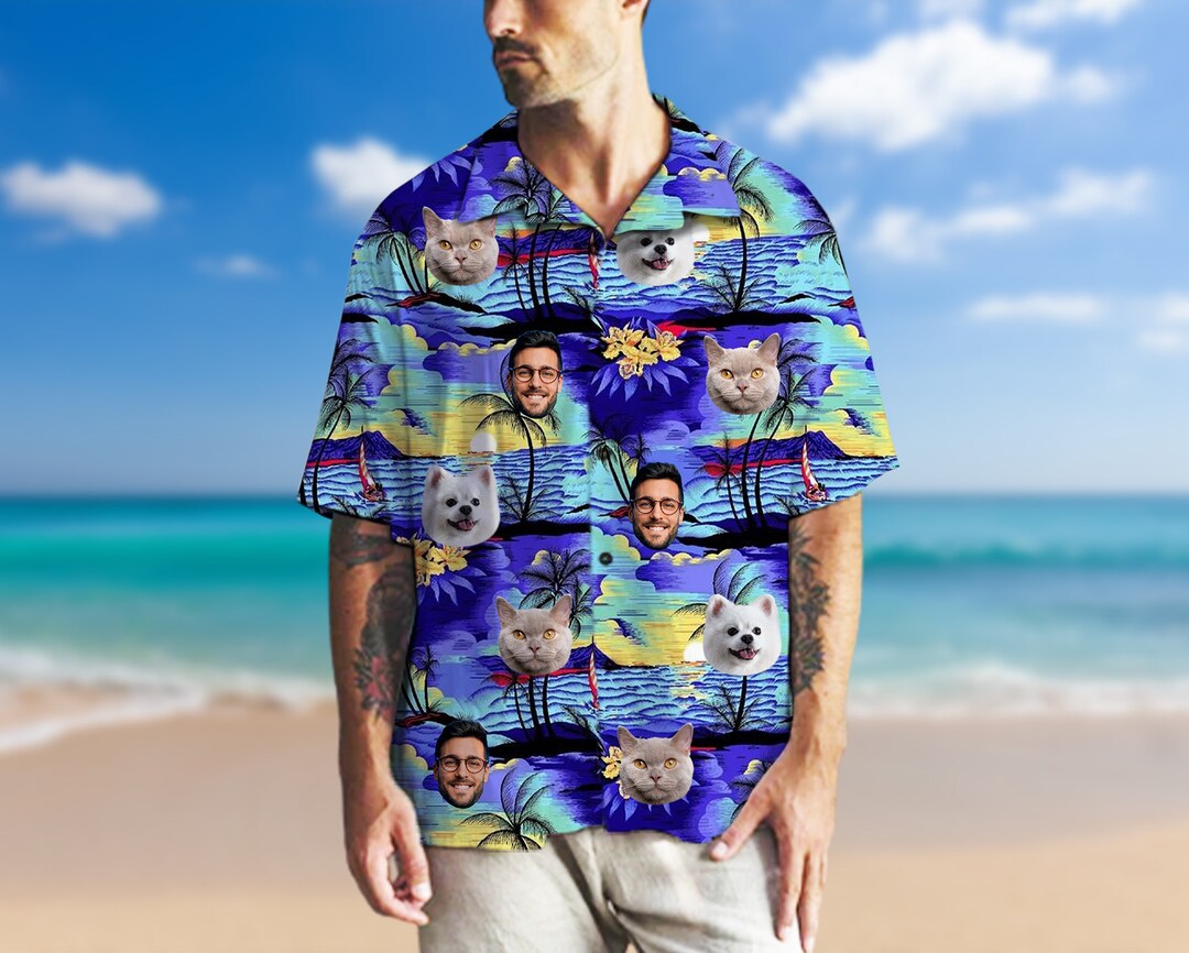 Personalized Hawaiian Shirt With Photo Funny Hawaiian Shirt Etsy