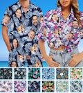 Custom Face Hawaiian Shirt, Personalized Photo Aloha Shirt, Couple Shirts, Beach Gift